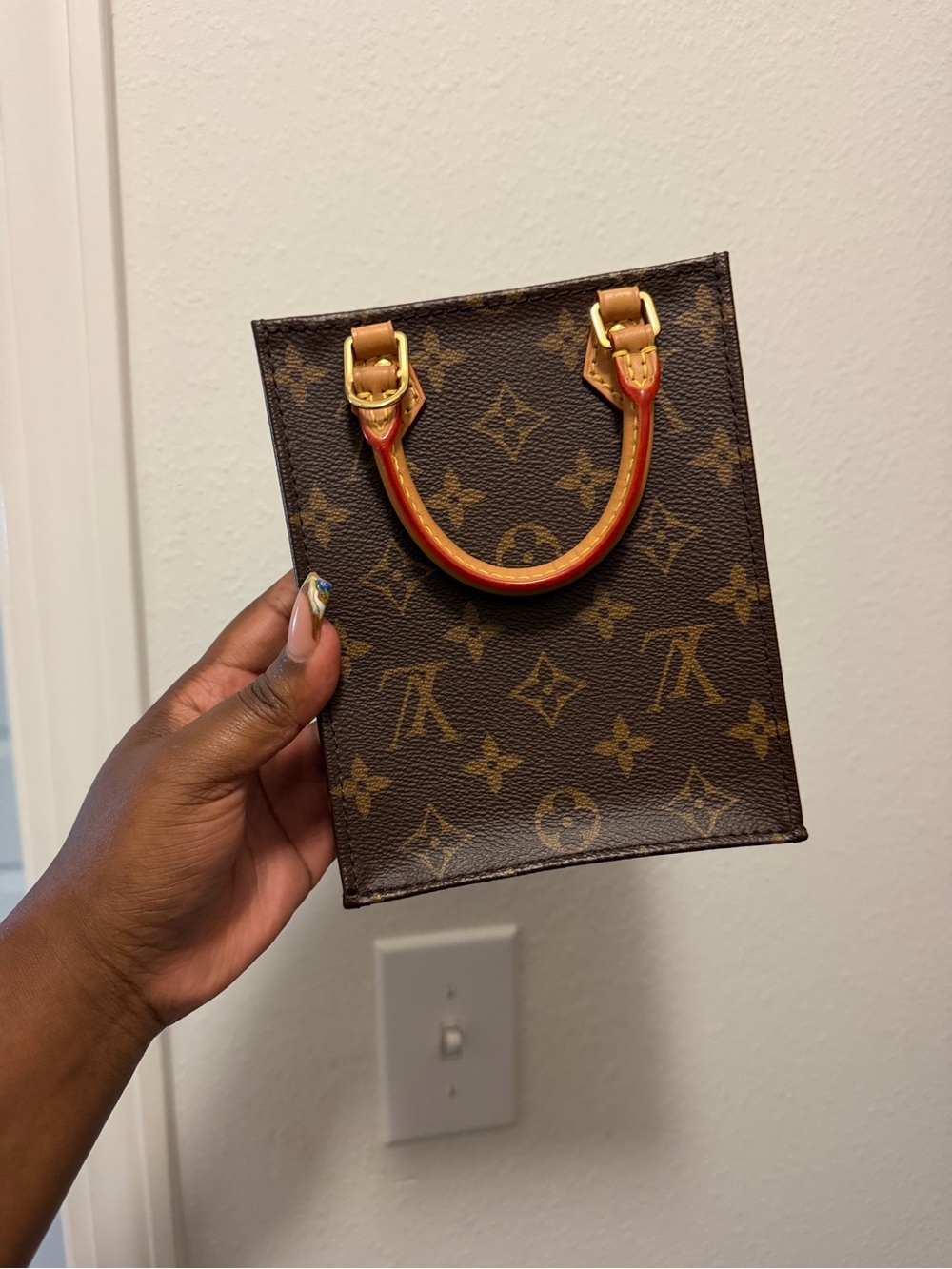 Monogram Canvas Mini Tote - Brown